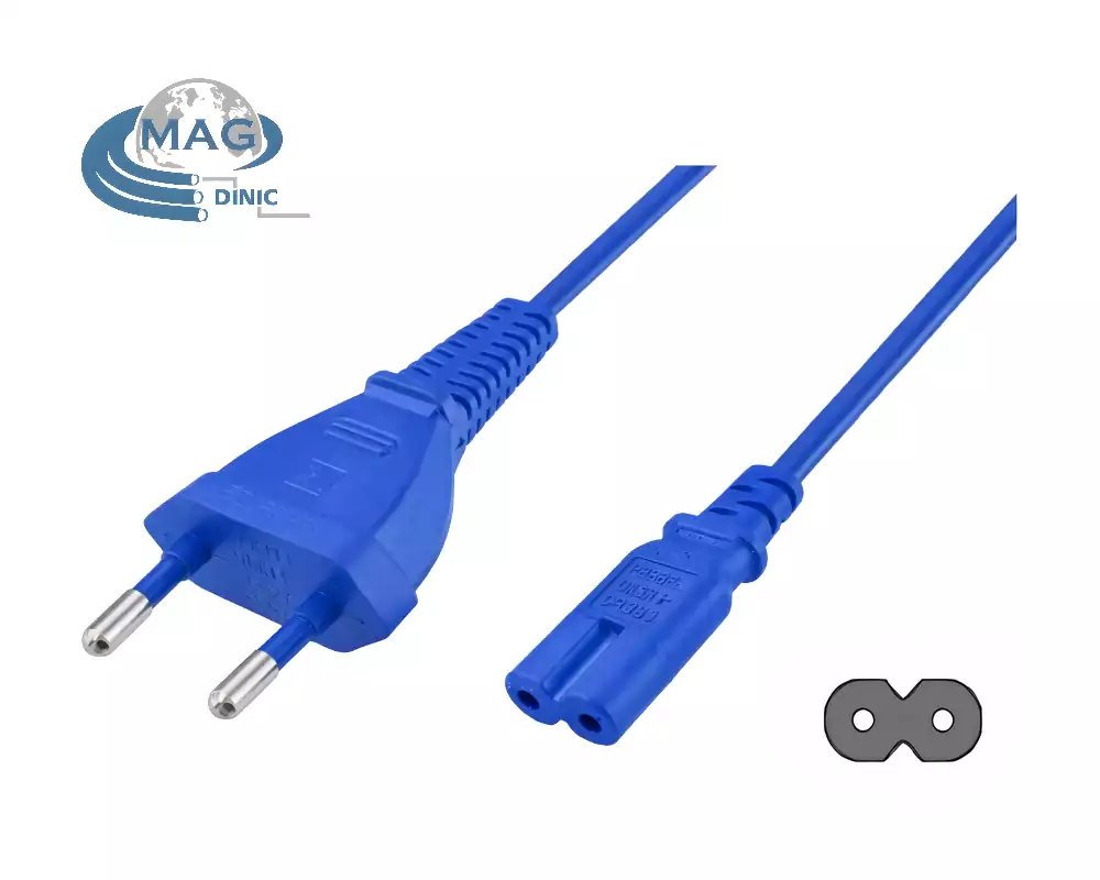 Câble d'alimentation 2 pôles C7 couleur